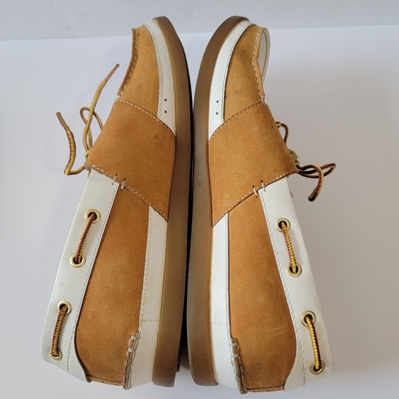 TIMBERLAND Men\'s Heritage 2 Eye Boat Brown White Leather Casual Shoes Size 12 M main image 9